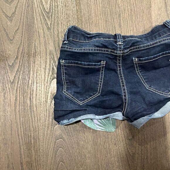 Jessica Simpson Girls Denim Shorts Dark Wash Roll Hem Distressed - Size 12 - Picture 6 of 8